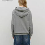 MARITHE 2511 涂鸦熊连帽减龄卫衣 灰