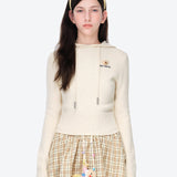 13DE MARZO | 2602 Mini Logo Tight Sweater Almond