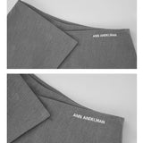 ANN ANDELMAN 2505 A字修身交叉拼接西装短裙