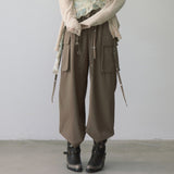 VIA PITTI 2509 重工宽松金属街头工装裤 胡桃咖