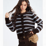 MacyMccoy 2512 水貂绒条纹毛衣