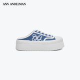 ANN ANDELMAN 2606 百搭增高半拖帆布鞋