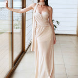 SHEER LUCK 2601 网纱飘带鱼尾长裙