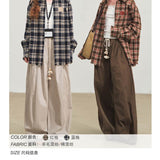 SOMESOWE 2509 趣味流苏格纹衬衫 蓝格