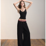 VIA PITTI 2601 设计感辣妹蕾丝吊带内搭 黑