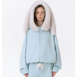13DE MARZO | 2511 Doozoo Zipper Hoodie Blue