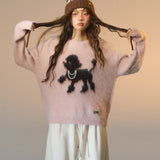 SOMESOWE 2511 傲娇小狗圆领毛衣