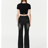 13DE MARZO | 2408 Doozoo Bell-Bottoms Jeans Washed Black