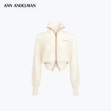 ANN ANDELMAN 2610 双开拉链收腰高领毛衣 米白