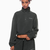 ANN ANDELMAN 2512 摇粒绒立领短款套头衫