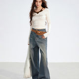 MacyMccoy 2511 假两件蝴蝶Tee 米