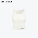 ANN ANDELMAN 2605 花边装饰假两件镂空针织背心