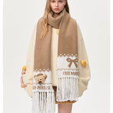 13DE MARZO | 2412 Fair Isle Bear Knit Scarf Camel