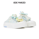 13DE MARZO | 2604 Floral Butterfly Bear Backless Shoes Green