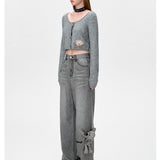 13DE MARZO | 2510 Logo Signature Jeans Grey