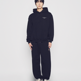 ADLV 2601 后背小熊印花连帽卫衣 黑