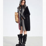 MacyMccoy 2511 连帽长款毛衣外套