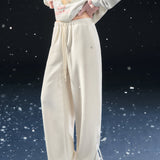 SOMESOWE 2602 绒感束脚口灯笼休闲裤 米白
