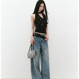 VIA PITTI 2601 设计感链条荡领挂脖收腰背心