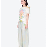 13DE MARZO | 2605 Floral Lines Trousers