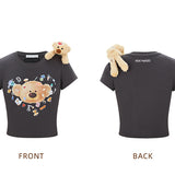 13DE MARZO | 2506 Bear Stickers Top Black