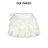 13DE MARZO | 2604 Bear Lacy Bud Skirt White