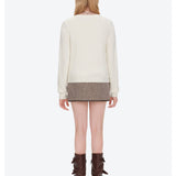 13DE MARZO | 2610 Bow Bear Knit Cardigan Vest Beige