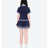 13DE MARZO | 2605 Lines Bear Tight Shirt Nazy Blue