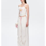 13DE MARZO | 2505 Wide Cargo Trousers White