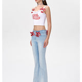 13DE MARZO | 2510 Logo Cherry Stripe Vest
