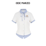 13DE MARZO | 2605 Lines Bear Tight Shirt White