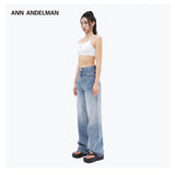 ANN ANDELMAN 2409 烫钻阔腿牛仔裤