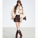 MacyMccoy 2512 羊毛皮扣大外套