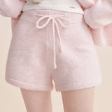 Kroche 2602 撞色贴布绣翻领毛衣+毛织短裤