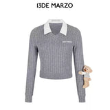 13DE MARZO | 2510 Doozoo in Office Bear Knit Sweater Gray
