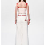 13DE MARZO | 2510 Fruit Net Stripe Vest Red