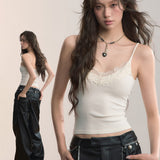 VIA PITTI 2601 设计感辣妹蕾丝吊带内搭 米白