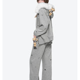 13DE MARZO | 2610 Rolling Stones Bear Zip Hoodie Grey