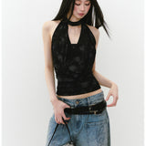 VIA PITTI 2601 设计感链条荡领挂脖收腰背心