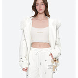13DE MARZO | 2610 Rolling Stones Bear Zip Hoodie White