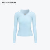 ANN ANDELMAN 2610 金属扣毛织长袖 蓝