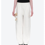 13DE MARZO | 2609 Pocket Bear Wide-leg Sweatpants White