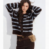 MacyMccoy 2512 水貂绒条纹毛衣