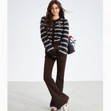 MacyMccoy 2512 水貂绒条纹毛衣