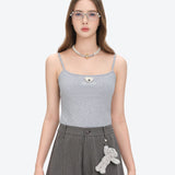 13DE MARZO | 2606 Mini Bear Print Vest Grey