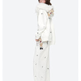 13DE MARZO | 2610 Rolling Stones Bear Zip Hoodie White