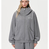 13DE MARZO | 2511 Star Sand Zip Hoodie Grey