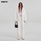 SMFK 2602 十字雕像经典直筒运动裤 雪山白