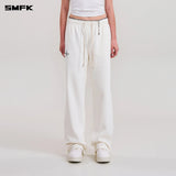 SMFK 2602 十字雕像经典直筒运动裤 雪山白