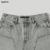 SMFK 2609 幻影雕像直筒牛仔裤 冰川灰